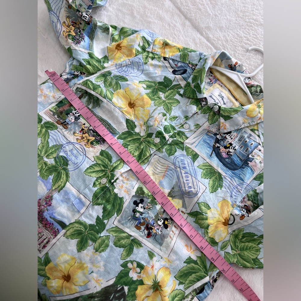 Tommy Bahama x Disney Coastalina 100% Linen Postcard to Paradise Dress size M - Picture 11 of 13